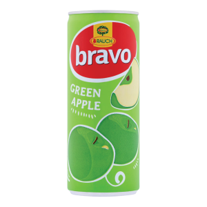 Bravo Green Apple Juice  Can