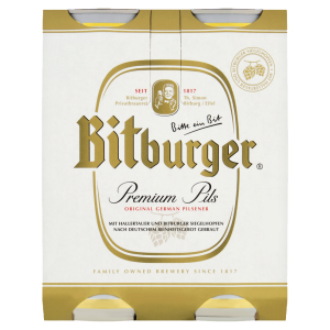 Bitburger Lager 4 Pack Can